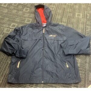 CATALINA Vintage Hooded Nautical Jacket Unisex Men's Women's Zipper Navy Blue XL